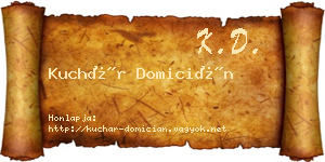 Kuchár Domicián névjegykártya